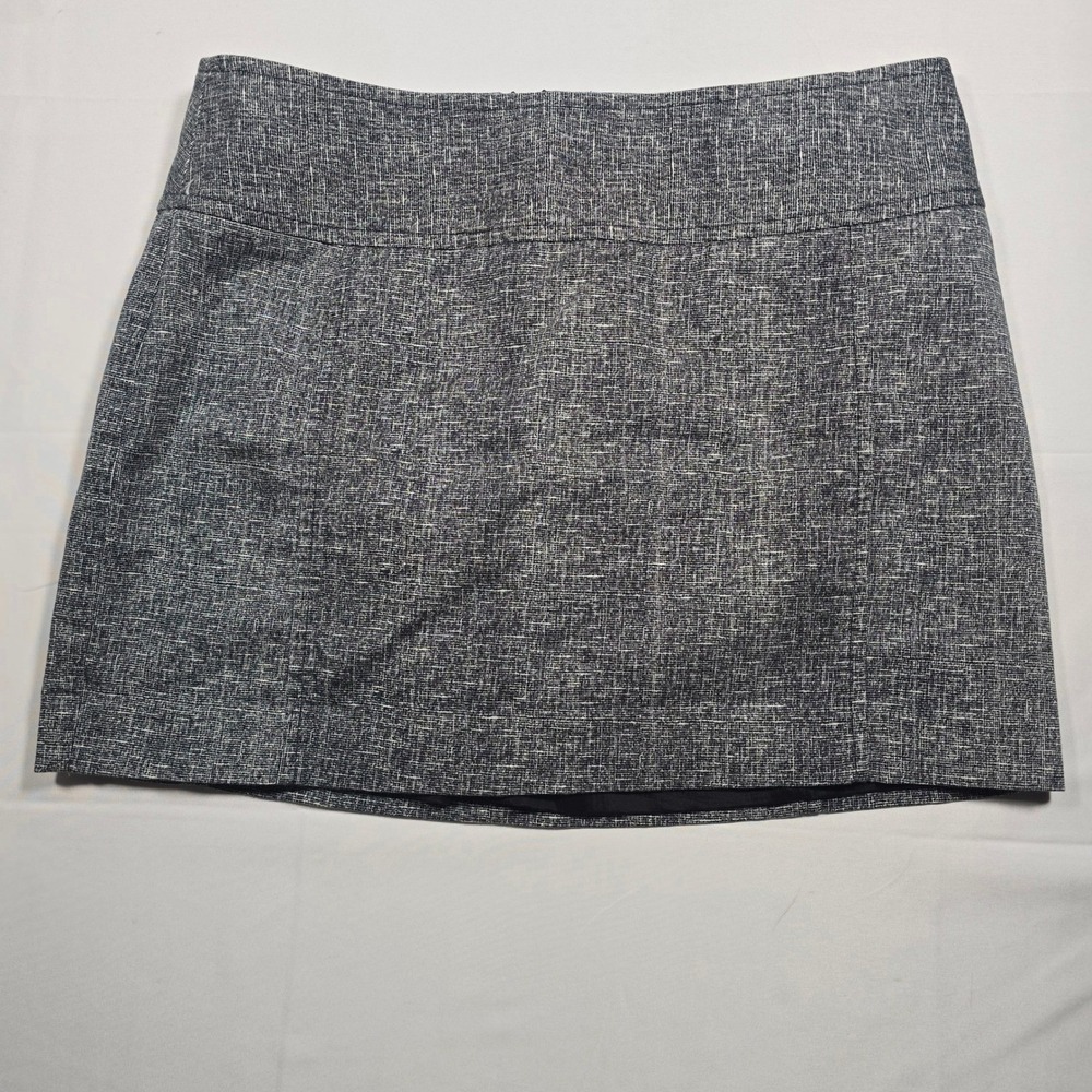 Express Womens Size 4 Blue White‎ Crosshatch Textured Mini Skirt